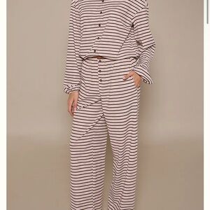 Striped Two-Piece Lounge Set
